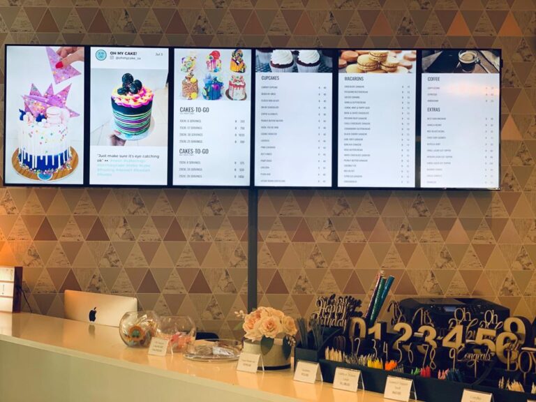 Digital menu board layouts by DMX