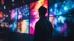 LED and videos walls drawing in a customers attention